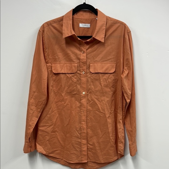 Equipment Tops - Equipment Orange Button Down Shirt L